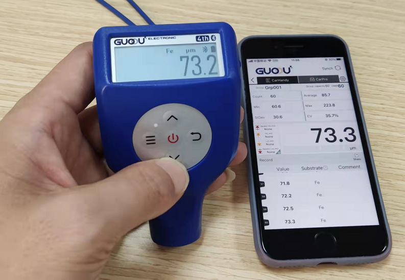 Guoou 4th Generation Coating Thickness Gauge Intelligent App