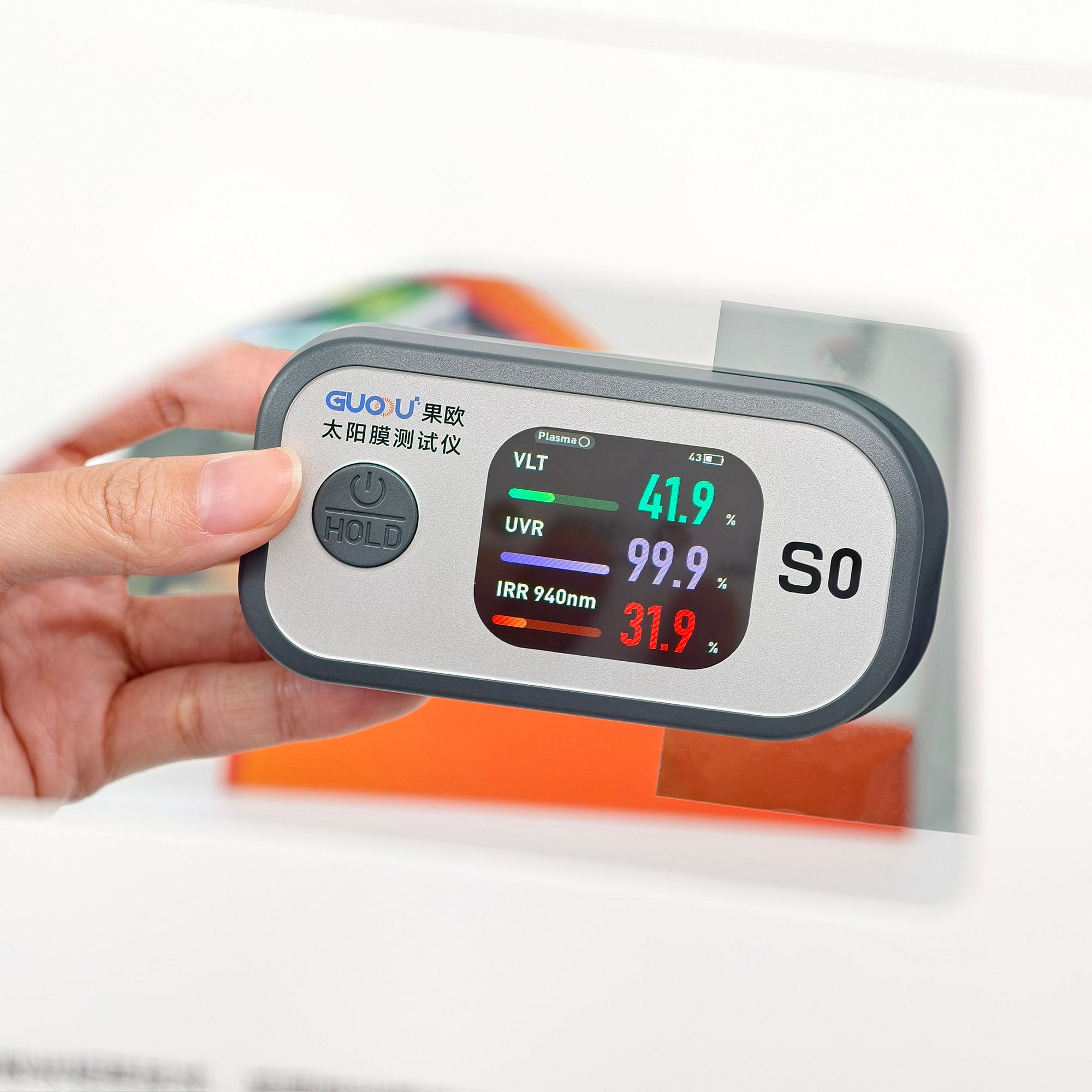 GUOOU S0 Digital 3-in-1 Precision Testing Electronic Auto Meters Solar Film Transmission Meter VLT UVR IRR 940nm