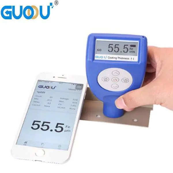 0~1250um GUOOU GTS810F Car Paint Magnetic Chrome Digital Coating Thickness Tester Meter automotive coating Thickness Gauge